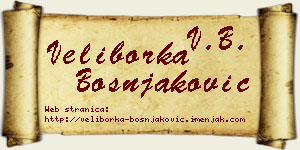 Veliborka Bošnjaković vizit kartica